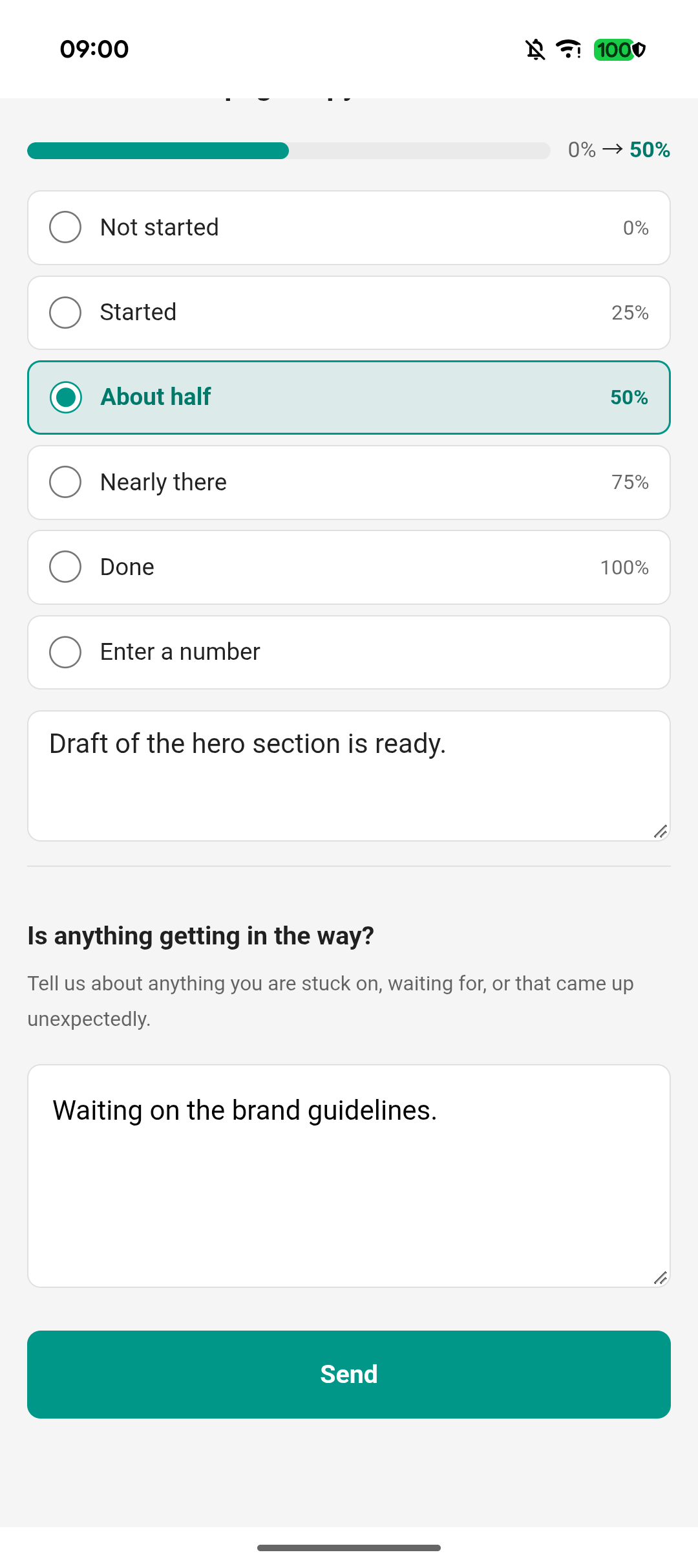 Check-in form: what's in the way